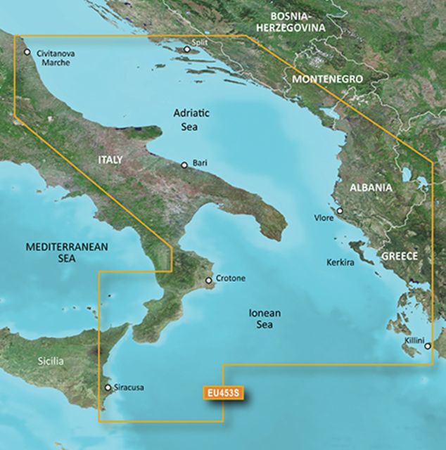 Garmin BlueChart g2 Vision – Adriatic Sea South Coast JUL 08 (EU453S) SD Card