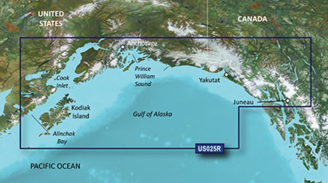Garmin BlueChart g2 Vision – Anchorage to Juneau JUL 08 (US025R) SD Card