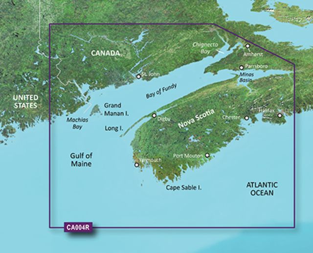 Garmin BlueChart g2 Vision – Bay of Fundy JUL 08 (CA004R) SD Card