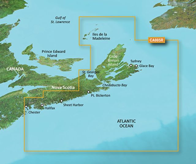 Garmin BlueChart g2 Vision – Halifax to Cape Breton JUL 08 (CA005R) SD Card