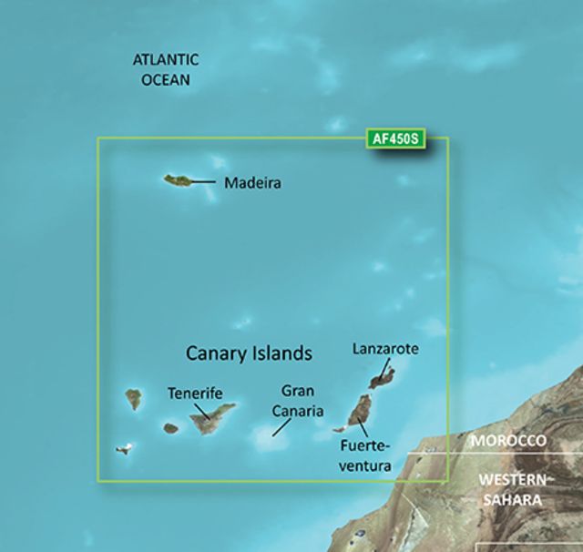 Garmin BlueChart g2 Vision - Madeira and Canary Islands JUL 08 (AF450S) SD Card