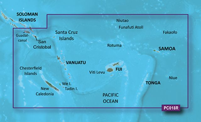 Garmin BlueChart g2 Vision – New Caledonia to Fiji JUL 08 (PC018R) SD Card