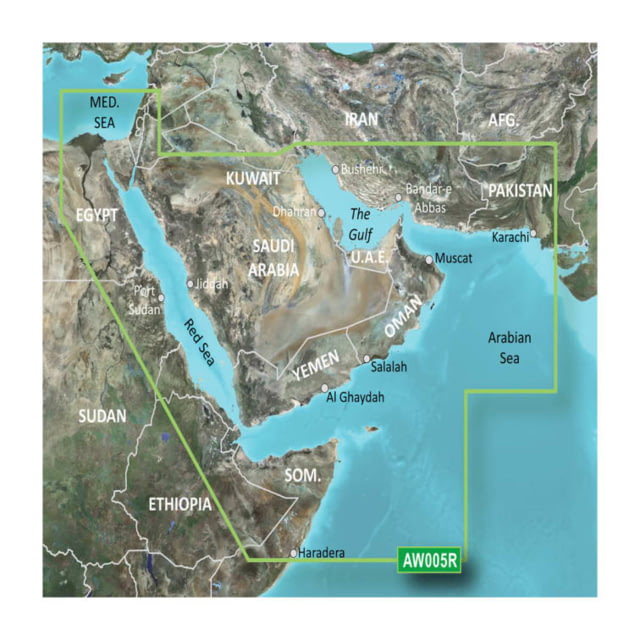 Garmin BlueChart g2 Vision - The Gulf and Red Sea JUL 08 (AW005R) SD Card