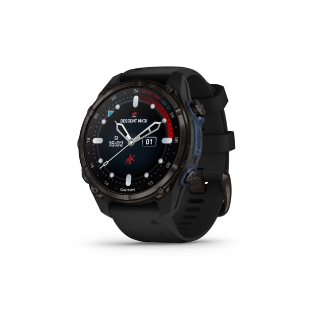 Garmin Descent Mk3i 43 mm Carbon Gray DLC Titanium with Black Silicone Band
