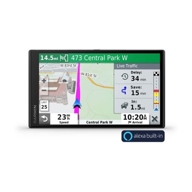 Garmin DriveSmart 65 Navigato with Amazon Alexa Premium Navigator Black