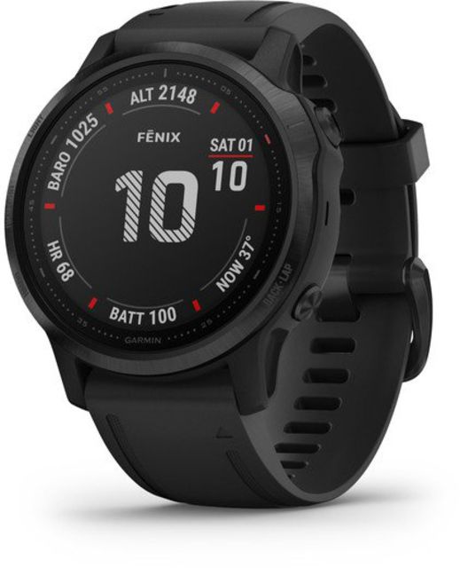Garmin Fenix 6S Pro Multisport GPS Smartwatch Black w/ Black Band