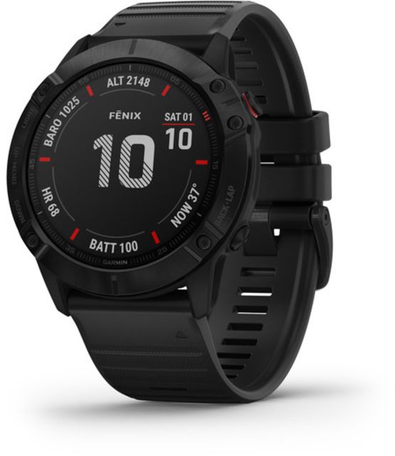 DEMO Garmin Fenix 6X Pro Multisport GPS Smartwatch Black w/Black Band