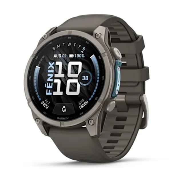 Garmin Felix 9 Unisex Watch 47mm Case Diameter Titanium Bezel Pebble Gray Silicone Band Gray