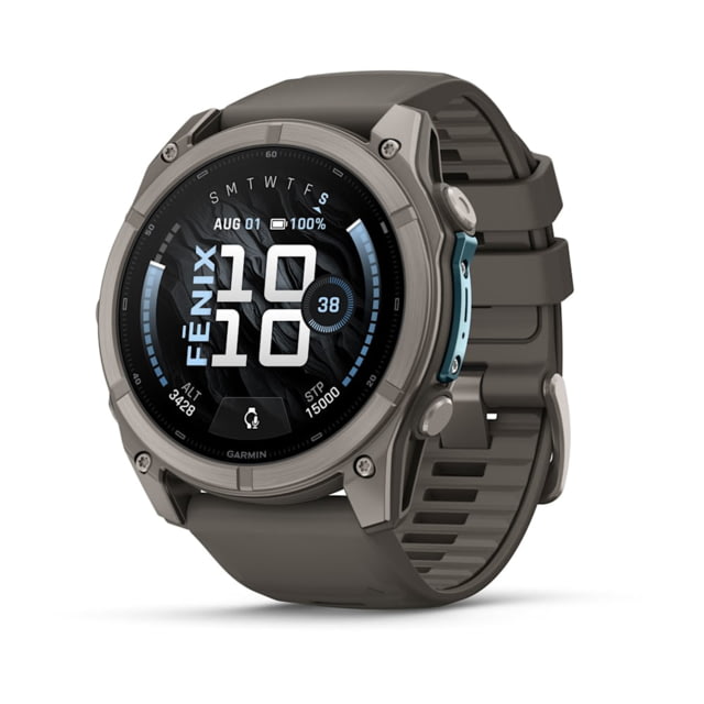 Garmin Felix 9 Unisex Watch 51mm Case Diameter Titanium Bezel Pebble Gray Silicone Band Gray