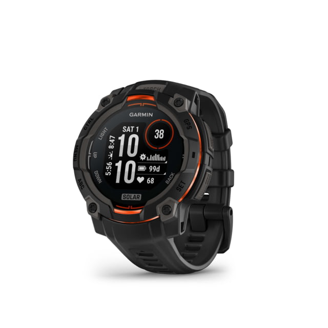 Garmin Instinct 3 Solar GPS Watch 45mm dia Black