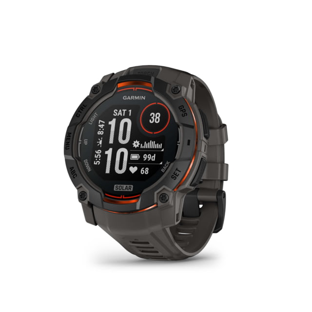 Garmin Instinct 3 Solar GPS Watch 50mm dia Black/Charcoal