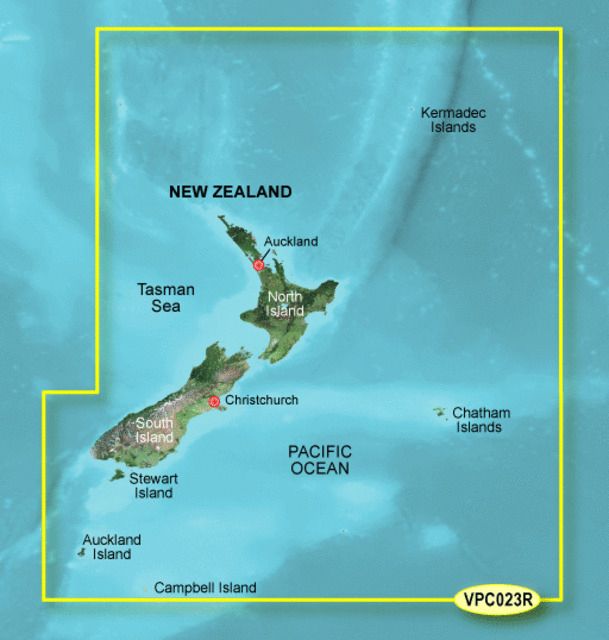 Garmin On The Water GPS Cartography BlueChart g2 Vision New Zealand Regular Map