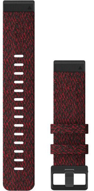 Garmin Quick Fit 22 Watch Band Heathered Red Nylon 22 mm
