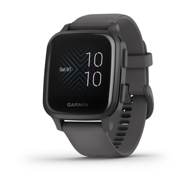 Garmin Venu SQ GPS Smartwatch Slate Aluminum Bezel with Shadow Gray Case and Silicone Band