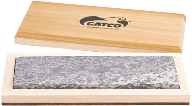 Gatco Sharpeners 100percent Natural Soft Arkansas Stone In Wood Storage Box 6in