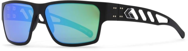 Gatorz Delta M4 Sunglasses Blackout Frame Brown Polarized w/Green Mirror Lens