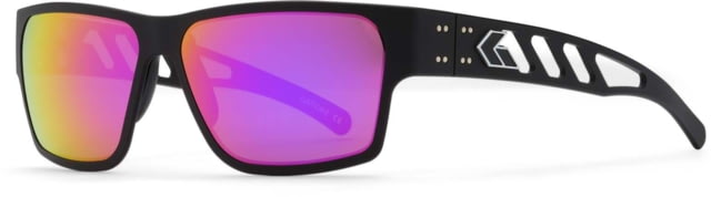 Gatorz Delta M4 Sunglasses Blackout Frame Smoke Polarized w/Pink Mirror Lens