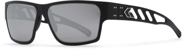 Gatorz Delta M4 Sunglasses Blackout Frame Smoke Polarized w/Silver Mirror Lens