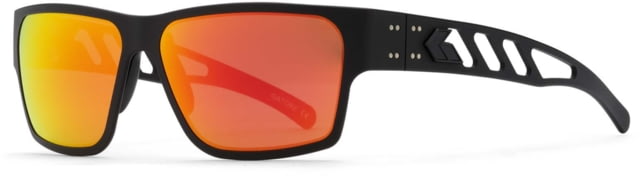 Gatorz Delta M4 Sunglasses Blackout Frame Smoke Polarized w/Sunburst Mirror Lens