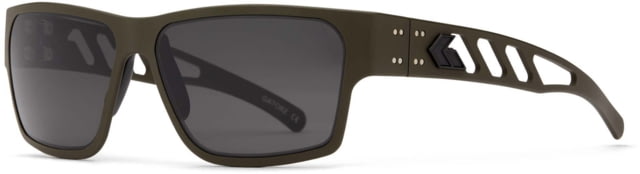 Gatorz Delta M4 Sunglasses OD Green Frame Smoke Polarized Lens Matte Black Plug