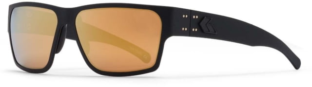 Gatorz Delta Sunglasses Blackout Frame Rose Polarized w/Gold Mirror Lens