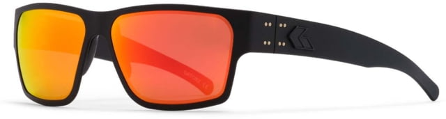 Gatorz Delta Sunglasses Blackout Frame Smoke Polarized w/Sunburst Mirror Lens