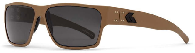 Gatorz Delta Sunglasses Cerakote Desert Frame Tan Smoke Polarized Lens Matte Black Plug