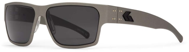 Gatorz Delta Sunglasses Cerakote Gun Metal Frame Smoke Polarized Lens Matte Black Plug