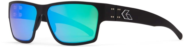 Gatorz Delta Sunglasses Matte Black Frame Brown Polarized w/Green Mirror Lens