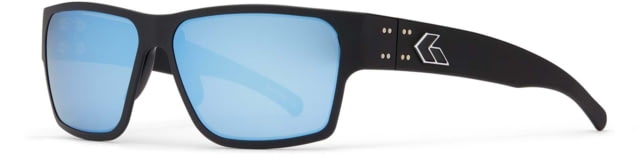 Gatorz Delta Sunglasses Matte Black Frame Smoked Polarized w/ Blue Mirror Lens
