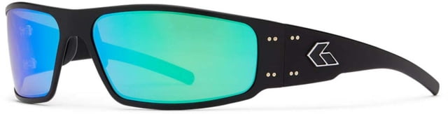 Gatorz Gatorz Magnum Sunglasses Black Frame Brown Polarized w/Green Mirror Lens