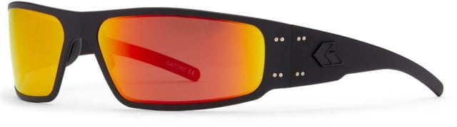 Gatorz Magnum Sunglasses Blackout Frame Smoke Polarized w/Sunburst Mirror Lens
