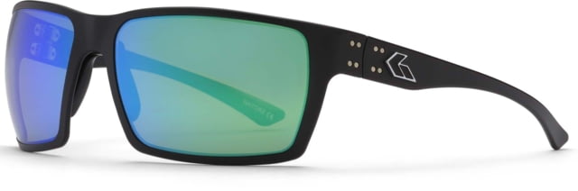 Gatorz Marauder Glasses Brown Polarized Lens w/Green Mirror Black One Size