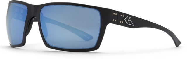 Gatorz Marauder Glasses Smoke Polarized Lens w/Blue Mirror Black One Size