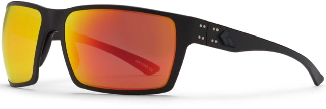 Gatorz Marauder Glasses Smoke Polarized Lens w/Sunburst Mirror Black Cerakote One Size