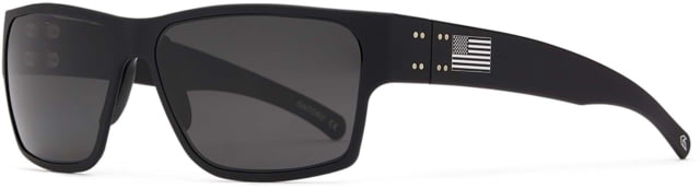 Gatorz Patriot Delta Sunglasses Matte Black w/ American Flag Frame Smoke Polarized Lens