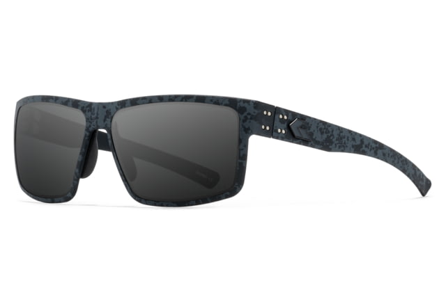 Gatorz Rig Sunglasses Stealth Grafitti Frame with Black Logo Opz Smoke Lenses