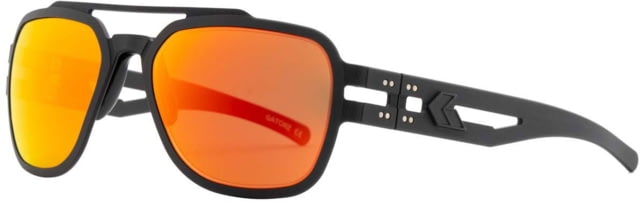 Gatorz Stark Sunglasses Blackout Frame Smoke Polarized w/Sunburst Mirror Lens