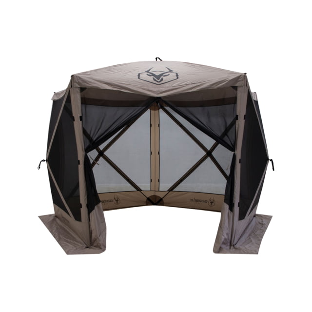 Gazelle G5 5-Sided Portable Gazebo Easy Pop-Up Hub Screen Tent Desert Sand 4-Person
