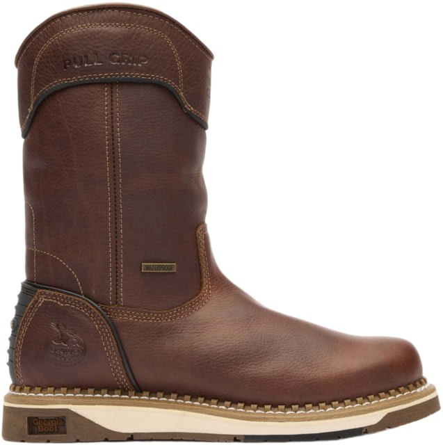 Georgia Boots AMP LT Wedge Waterproof Men's Pull-On Work Boots 10 US Wide Browm GB00369 10W