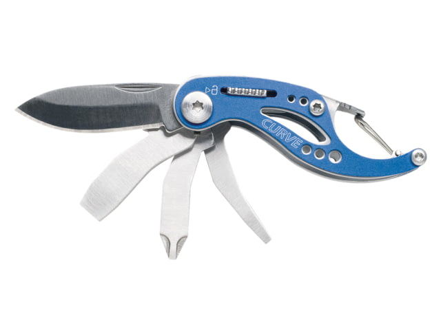 Gerber Curve Multifunction Keychain Tool Blue - Clam Pack