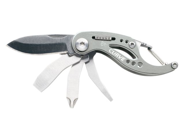 Gerber Curve Multifunction Keychain Tool Gray - Clam Pack