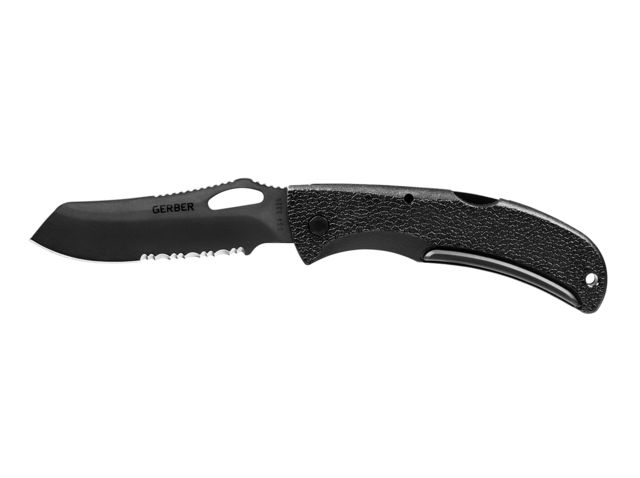 Gerber E-Z out Dpsf Folding Knife 3.5in CPM-S30V Black Handle
