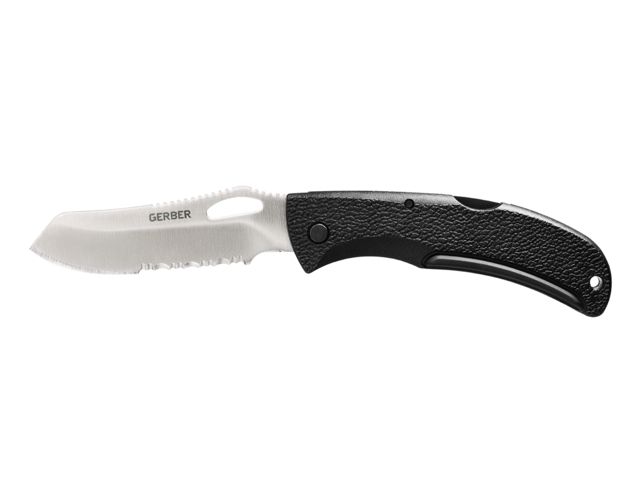 Gerber E - Z out Dpsf Folding Knife 3.5in CPM-S30V Serrated Satin Handle