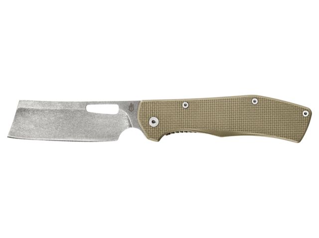 Gerber Flatiron Folding Knife 3.6in 7Cr17MoV Plain Edge Desert Tan Handle
