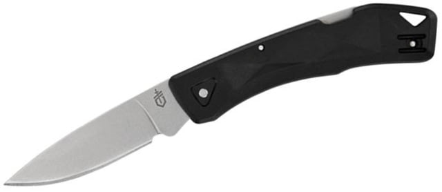 Gerber Gerber Lst Ultra Lockback Folding Knife 2.7inch Stonewashed Drop Point Blade Black Gfn Handles