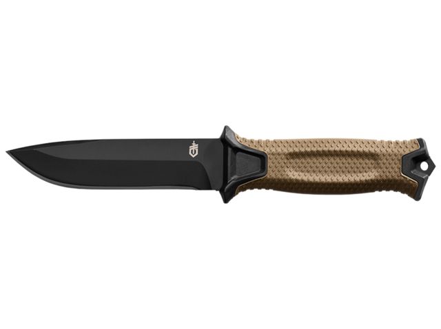 Gerber StrongArm Fixed Blade Knife 420HC Steel Plain Edge Coyote Brown Handle