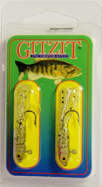Gitzit Little Tough Guy Jig 1 1/2in 1/8 oz Sz 4 Hook Golden Shiner 2/Pack