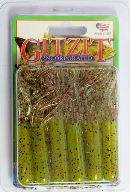 Gitzit The Original Fat Tube 10 3.5in Olive Smoke/Red Sparkle