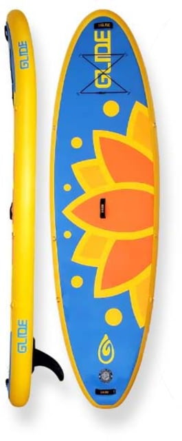Glide Lotus Inflatable Paddle Board Blue/Orange/Yellow 10ft X 35in X 6in